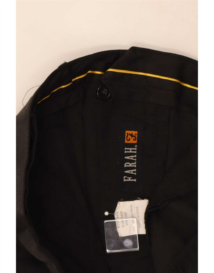 Farah Pantalon de costume pour homme W41 L26 Noir Polyester