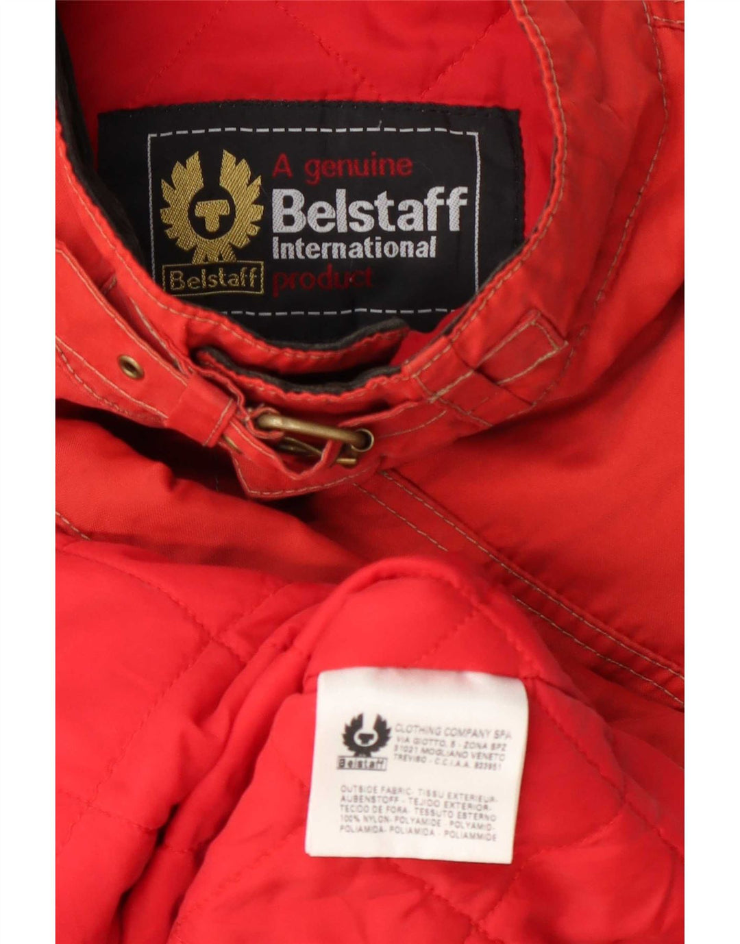 Belstaff Veste de motard pour homme UK 40 Large Rouge Nylon