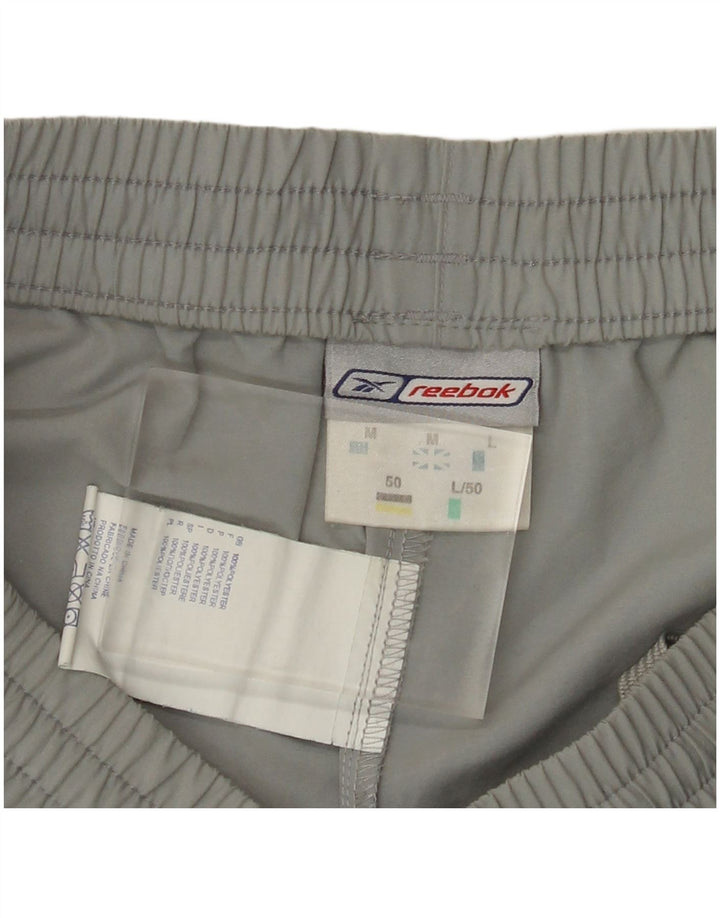 REEBOK Short de Sport Homme Gris Moyen Polyester