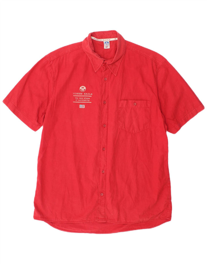 NORTH SAILS Chemise à manches courtes pour hommes XL Rouge