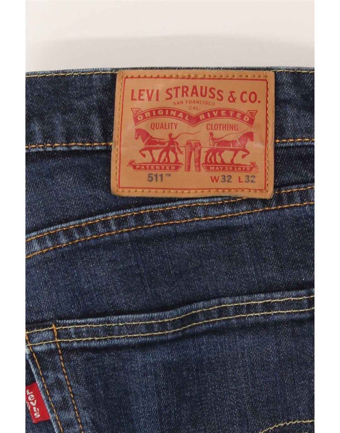 Levi's Jean Slim 511 Homme W32 L32 Bleu Marine Coton
