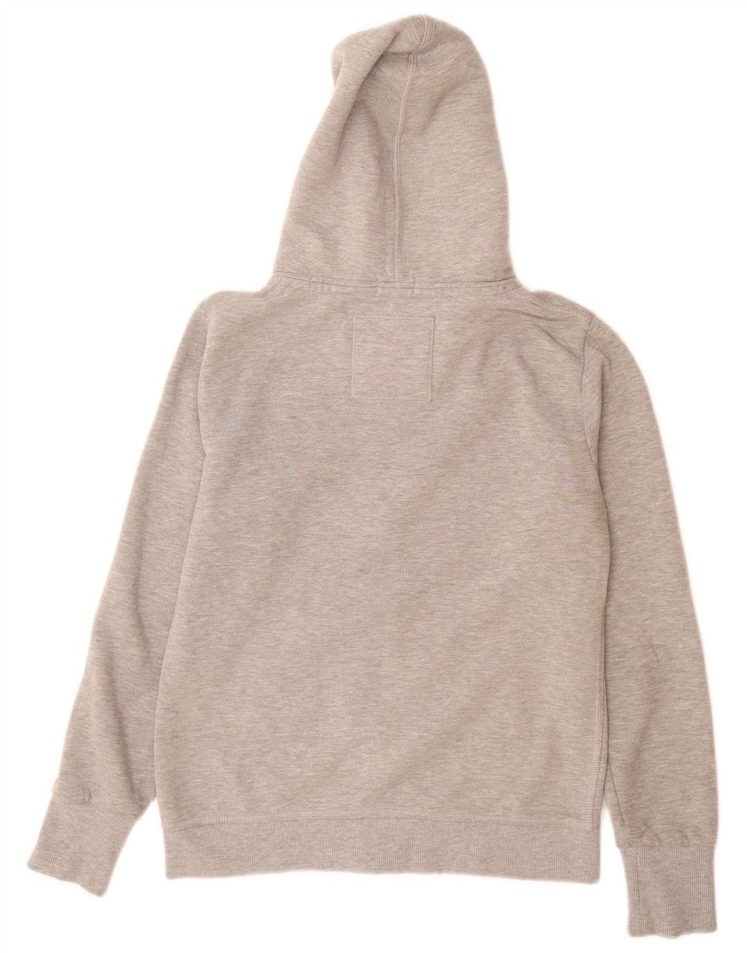 Superdry Pull à capuche zippé pour femme UK 14 Large Gris Polyester