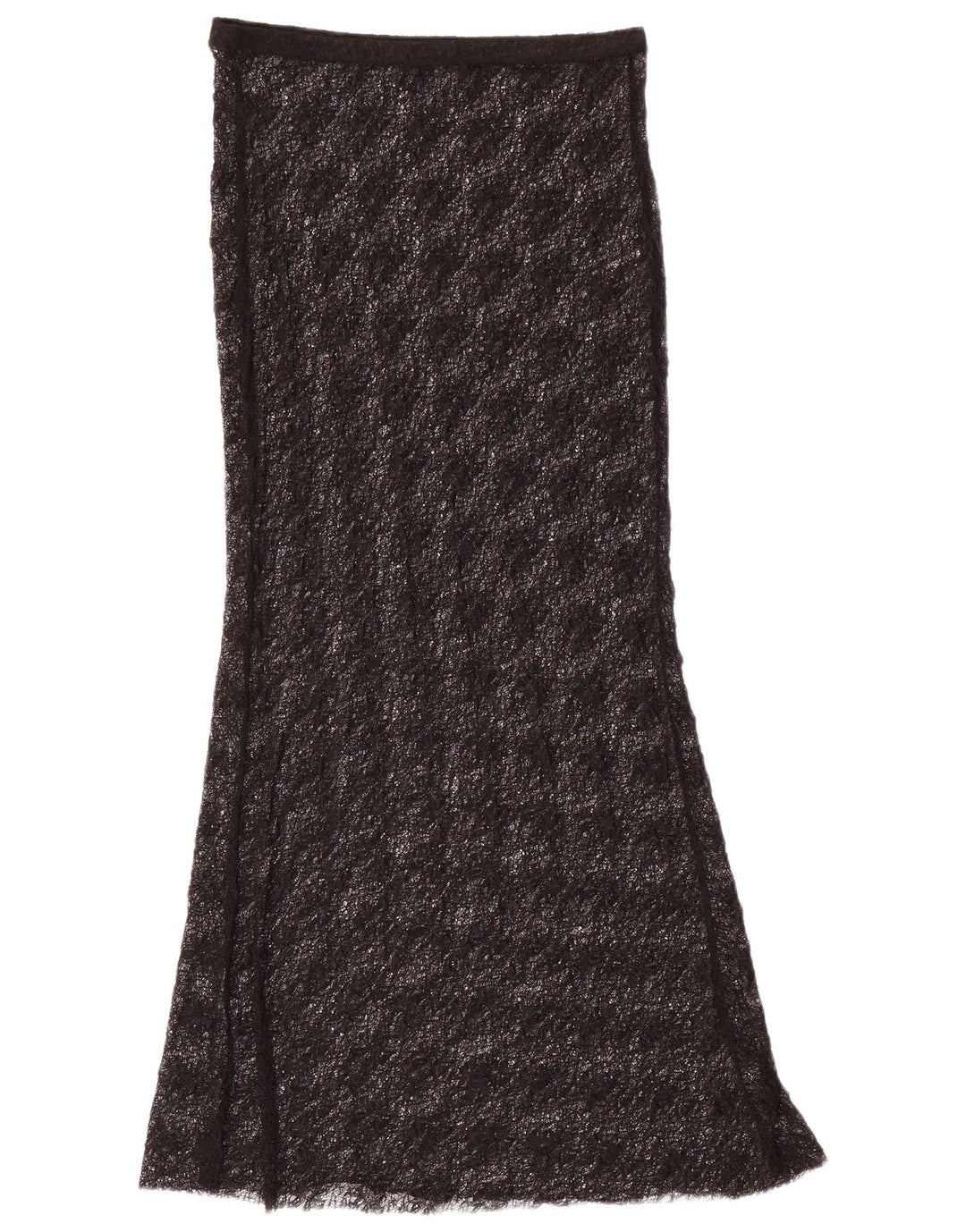 Zara Femme Jupe Longue En Dentelle Medium W28 Noir Polyamide