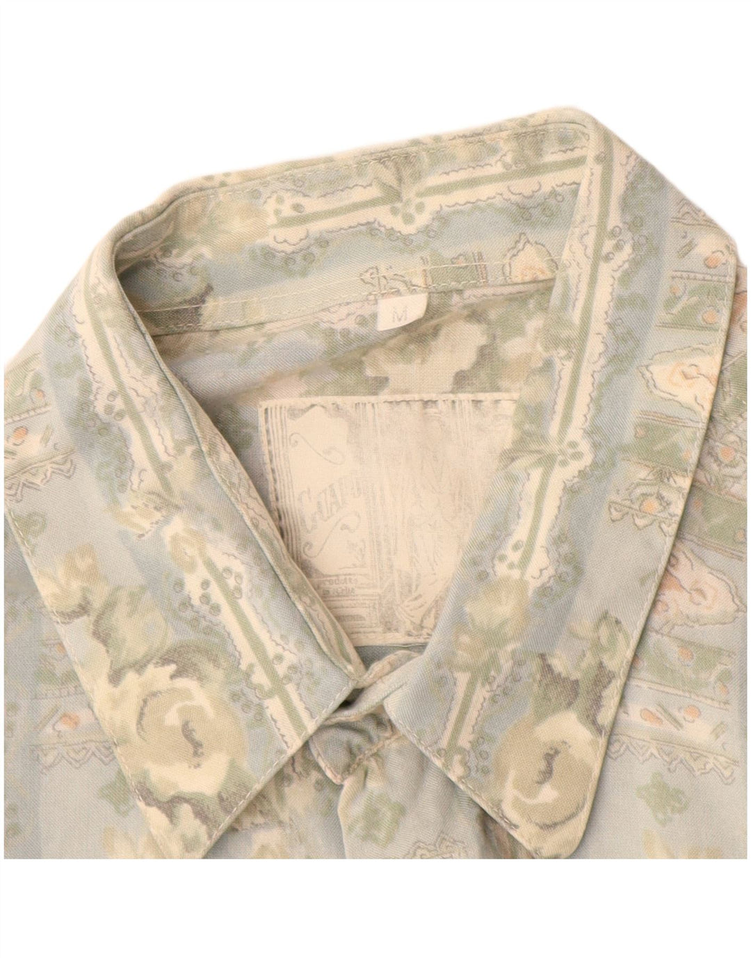 Chemise Homme Vintage Bleu Moyen Floral