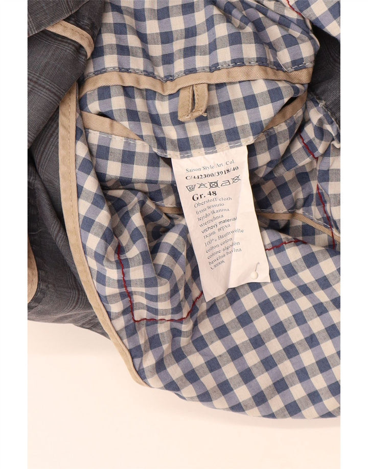 CAMEL ACTIVE Veste Blazer 2 Boutons Homme IT 48 Bleu Moyen à Carreaux Coton