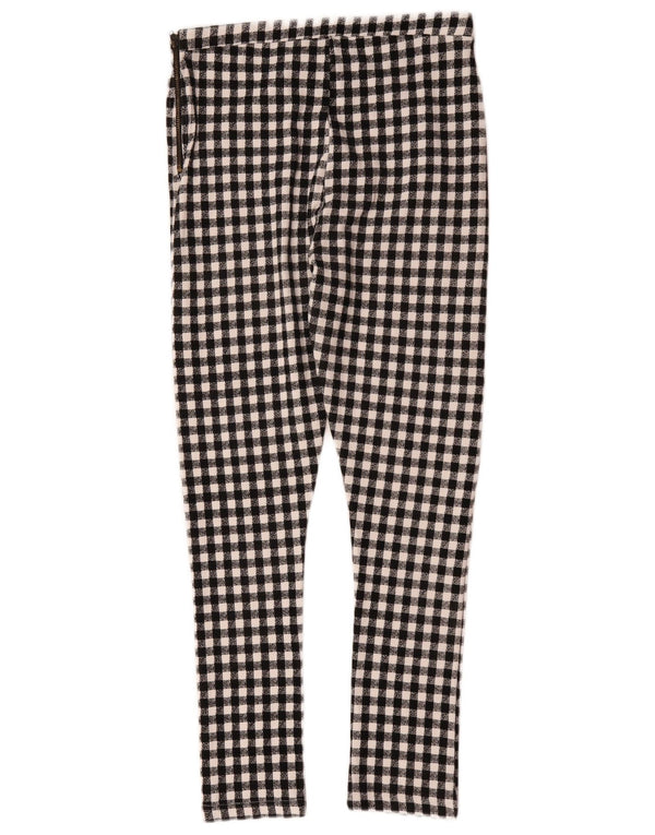 Topshop Pantalon décontracté slim pour femme UK 12 Medium W28 L26 Vichy noir