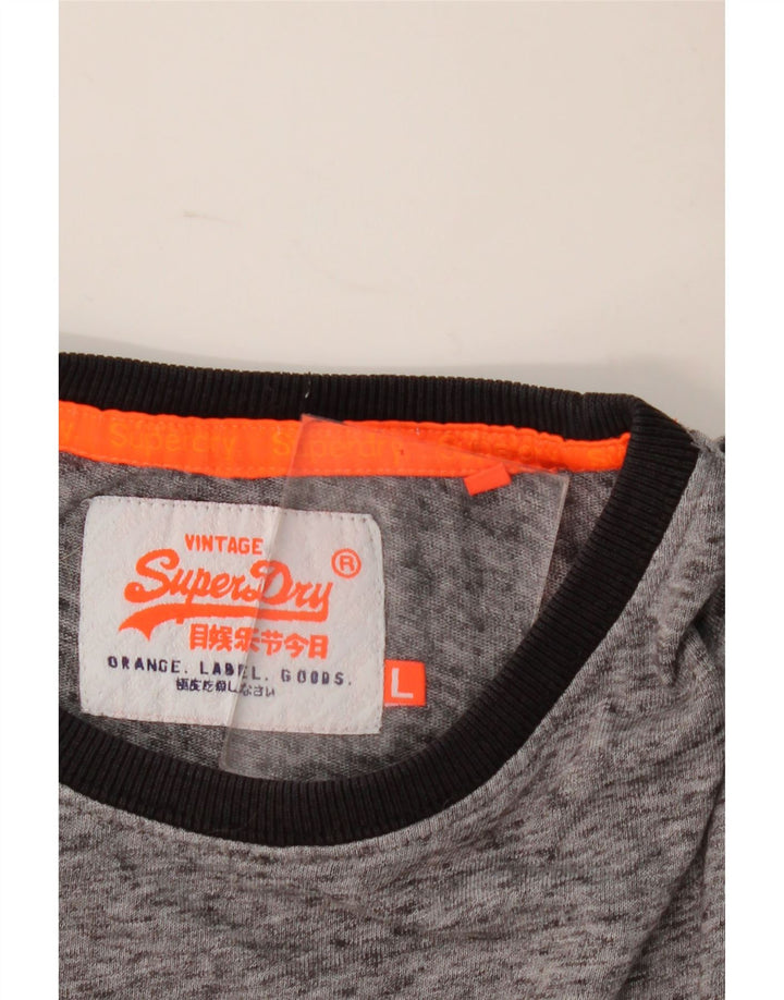 Superdry T-Shirt Homme Grand Gris Moucheté