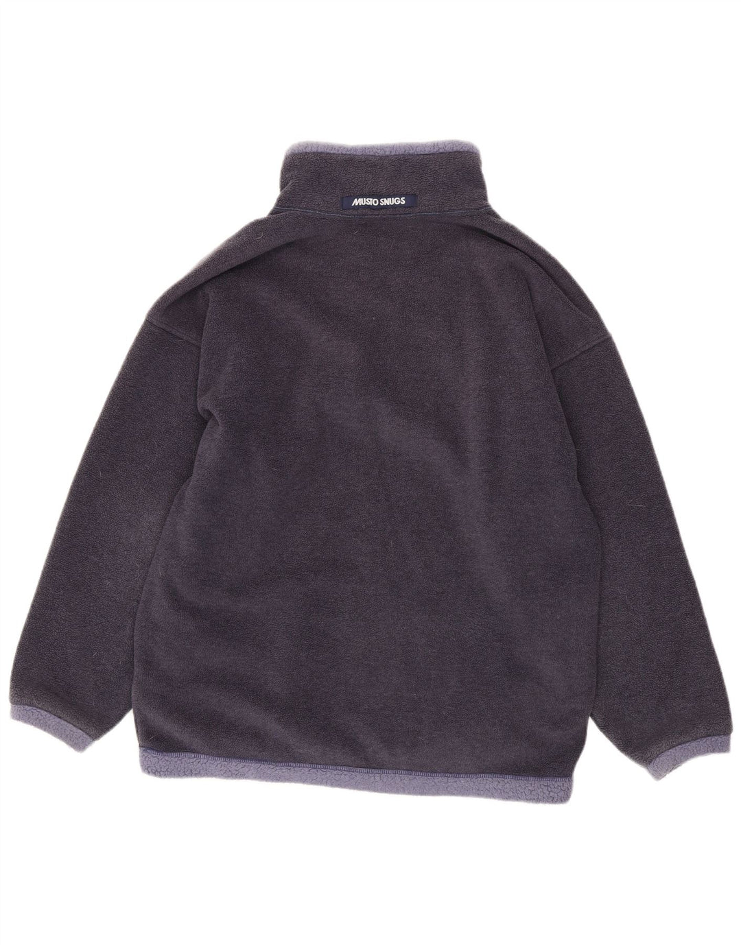 Musto Pull polaire à col zippé pour homme en polyester color block bleu marine moyen