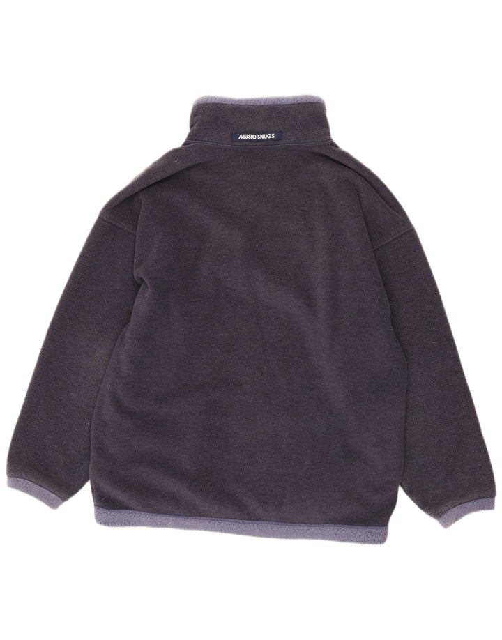 Musto Pull polaire à col zippé pour homme en polyester color block bleu marine moyen