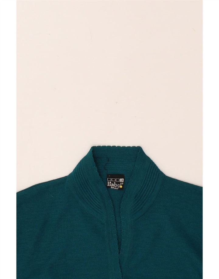 VINTAGE Womens Shawl Neck Jumper Sweater UK 12 Medium Green Vintage Vintage and Second-Hand Vintage from Messina Hembry 