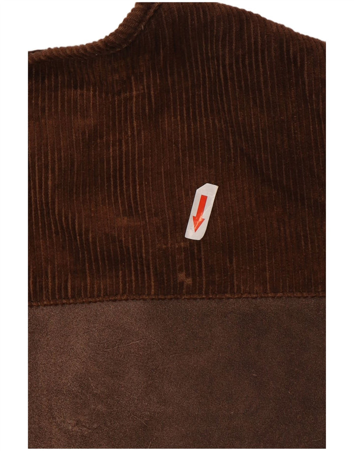 Marcel Battiston Gilet en cuir pour homme XL marron classique