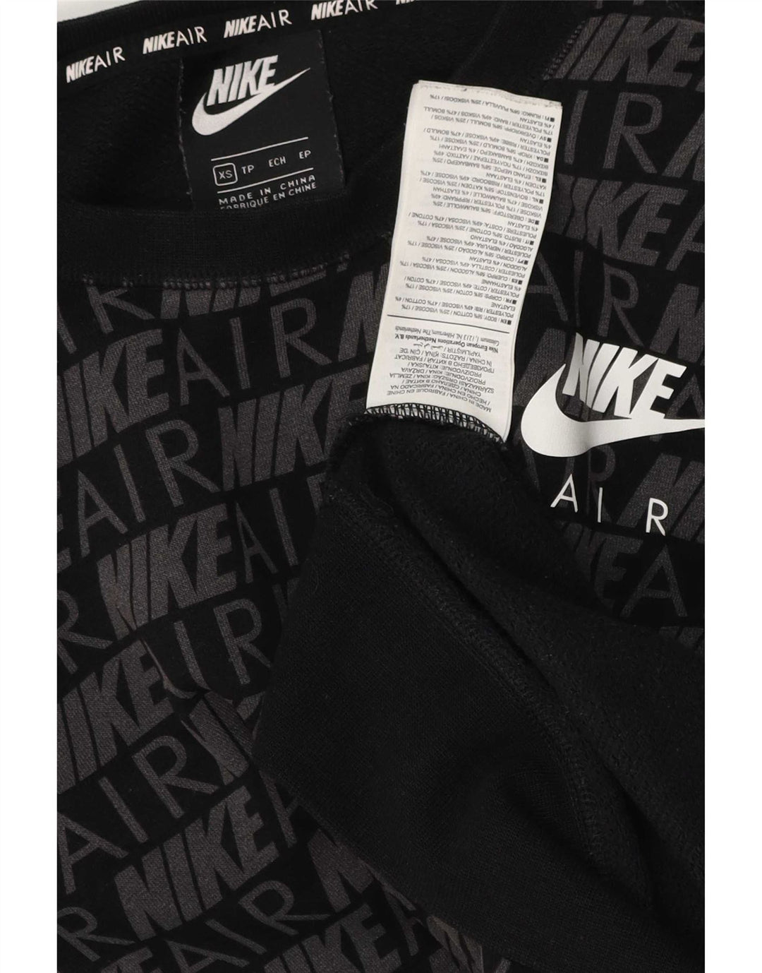 Nike Sweat-shirt graphique pour homme XS en coton noir