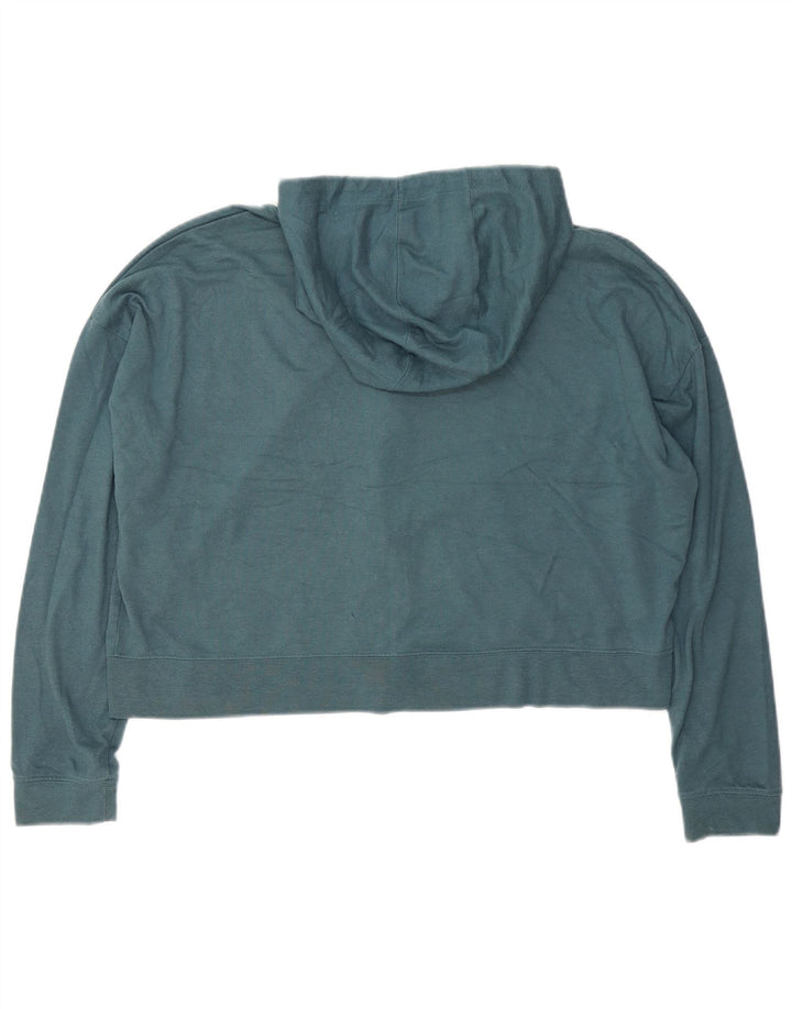 Nike Pull à capuche zippé surdimensionné pour femme UK 14 Bleu moyen Polyester
