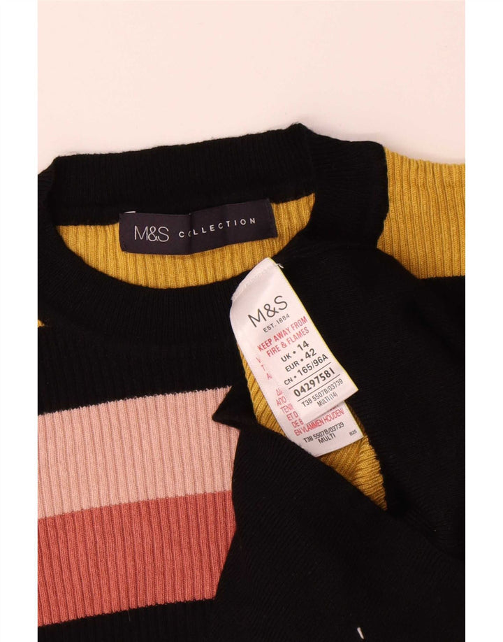 Marks & Spencer Pull ras du cou pour femme UK 14 Large Multicolore
