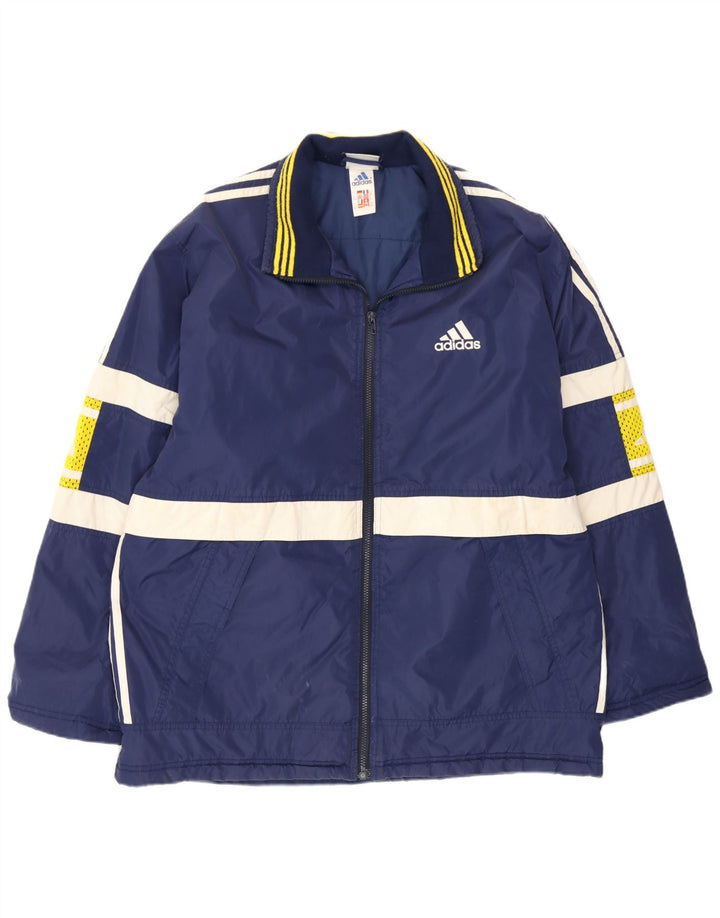 Adidas Veste matelassée graphique pour homme UK 40/42 Bleu moyen Colourblock