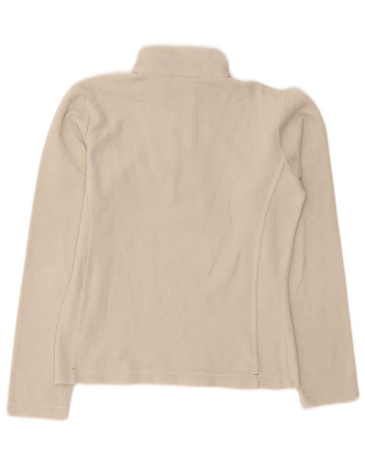 Champion Pull polaire à col zippé pour femme UK 10 Small Beige Polyester