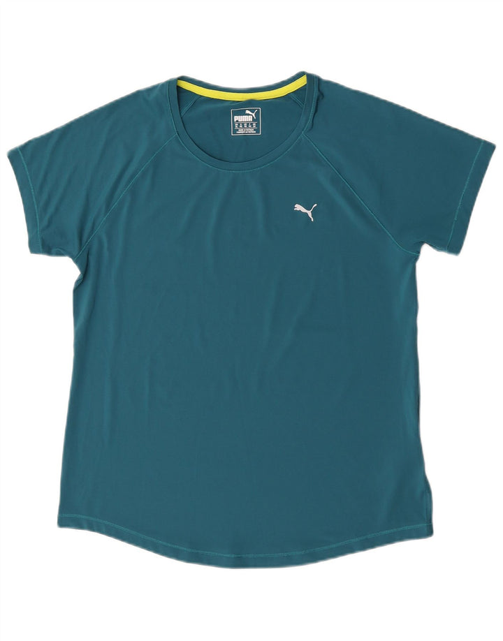 Puma T-Shirt Femme Top UK 16 Large Vert Polyester