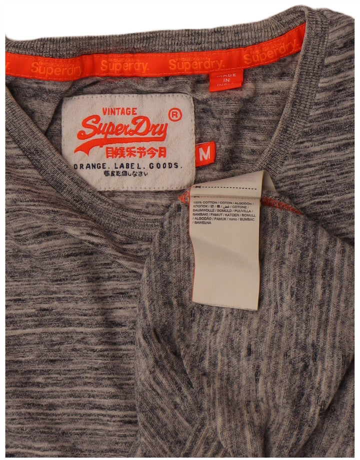 Superdry T-Shirt Homme Gris Moyen Moucheté Coton