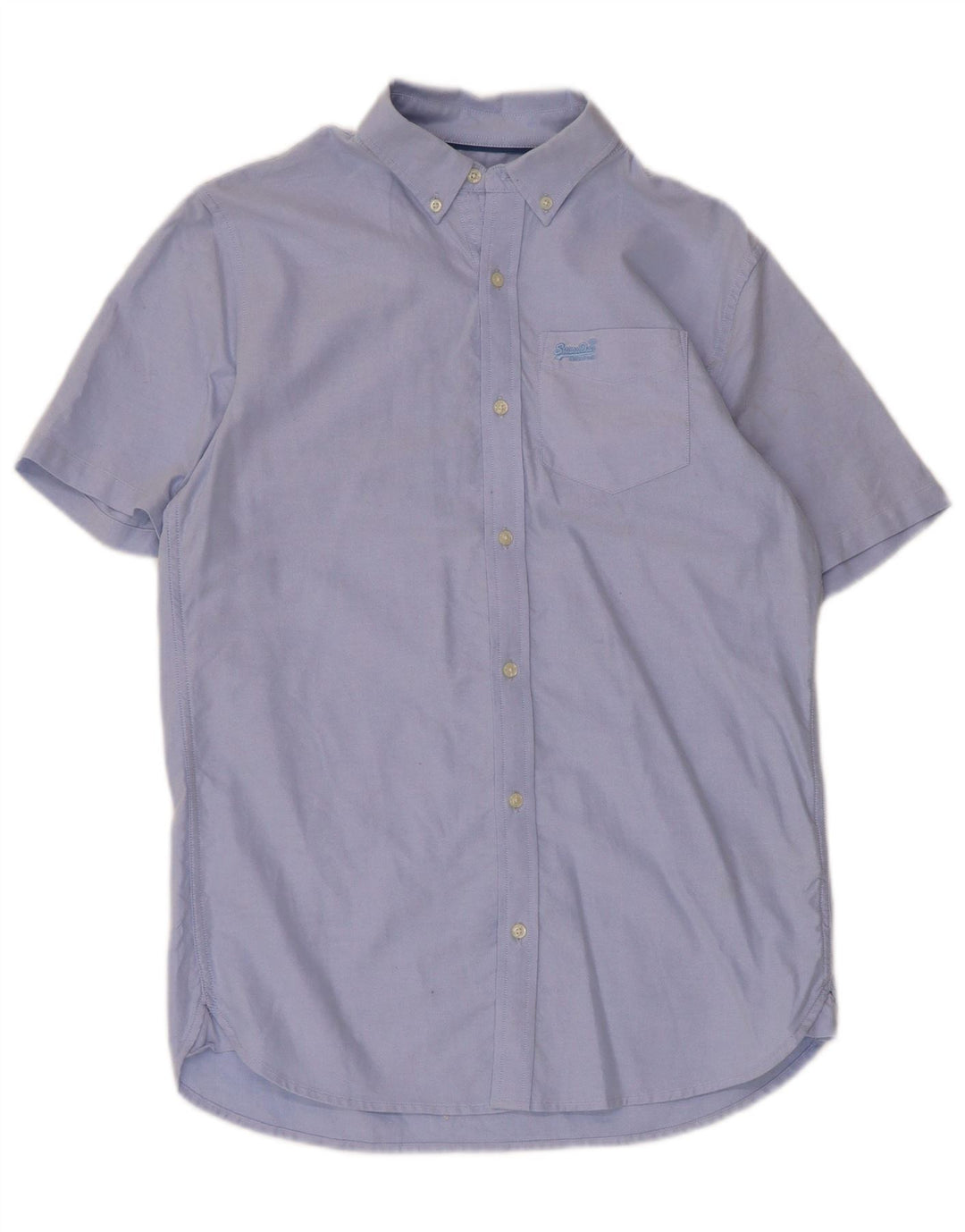 Superdry Chemise à manches courtes Regular Fit pour homme en coton bleu petit