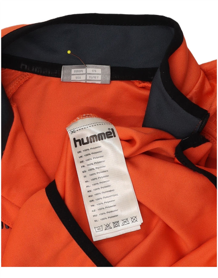 Hummel Haut de Survêtement Graphique Pull Garçon 15-16 ans Orange Colourblock