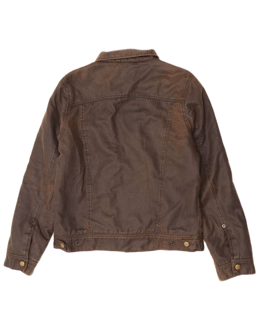 Obey Veste en coton ciré pour femme UK 14 Coton marron moyen