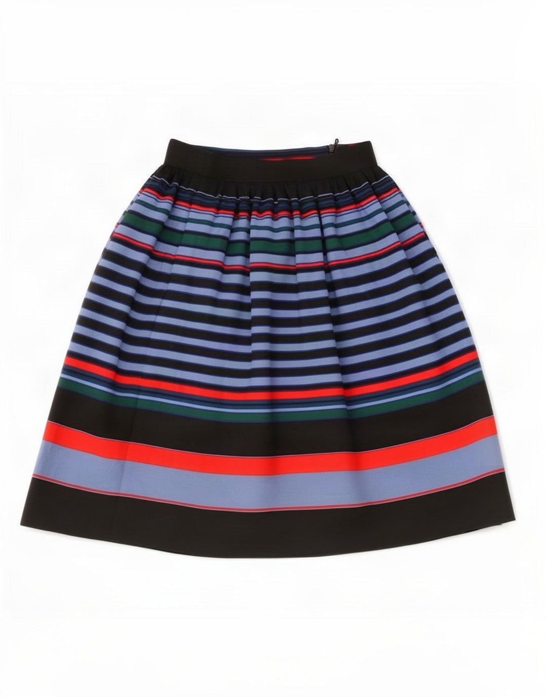 Zara Femme Jupe A-Line XS W24 Polyester Rayé Multicolore