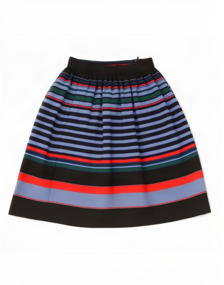 Zara Femme Jupe A-Line XS W24 Polyester Rayé Multicolore