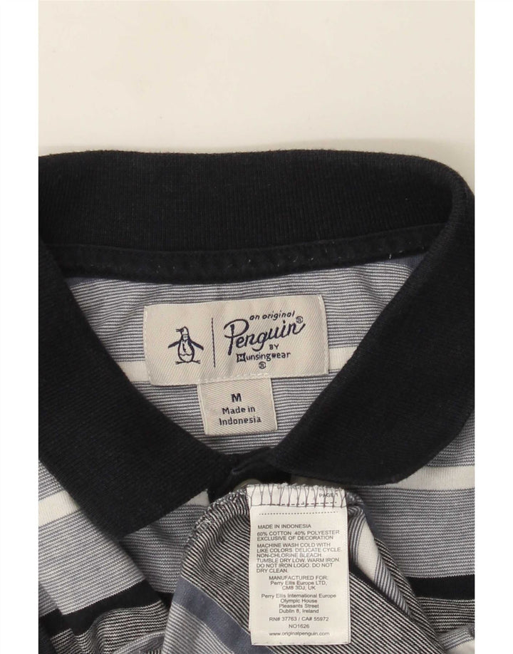 Penguin Polo Homme Gris Moyen Rayé Coton