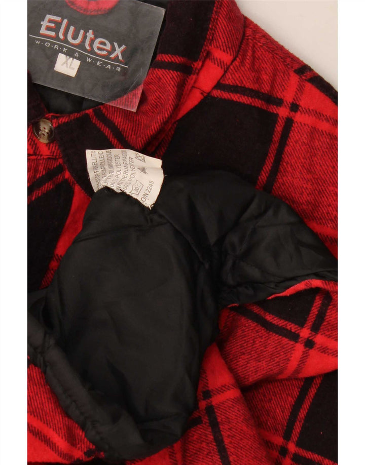 Elutex Chemise en flanelle pour homme Lumberjack XL en coton à carreaux rouges