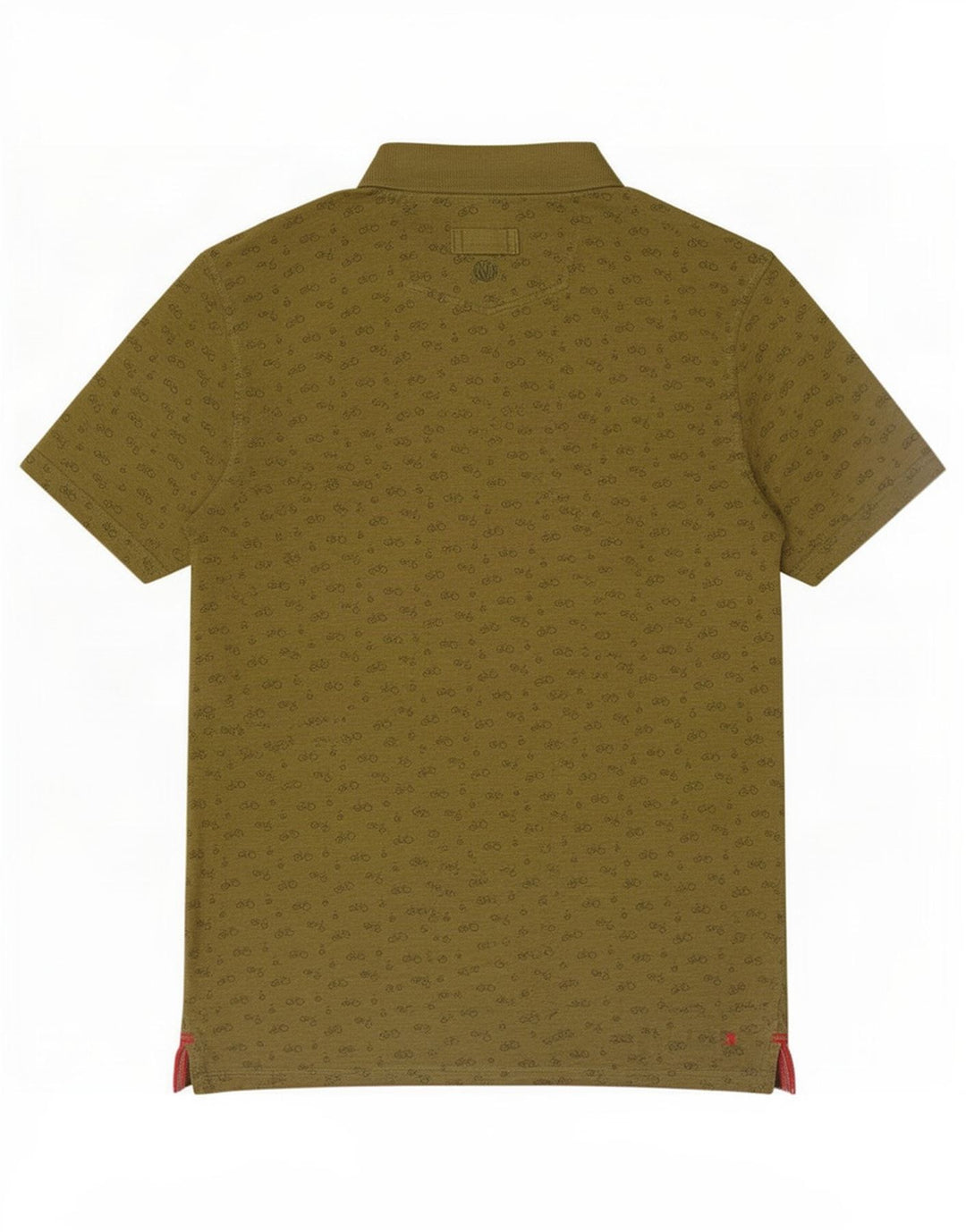 Fat Face Polo Motif Abstrait Homme Kaki Moyen Coton