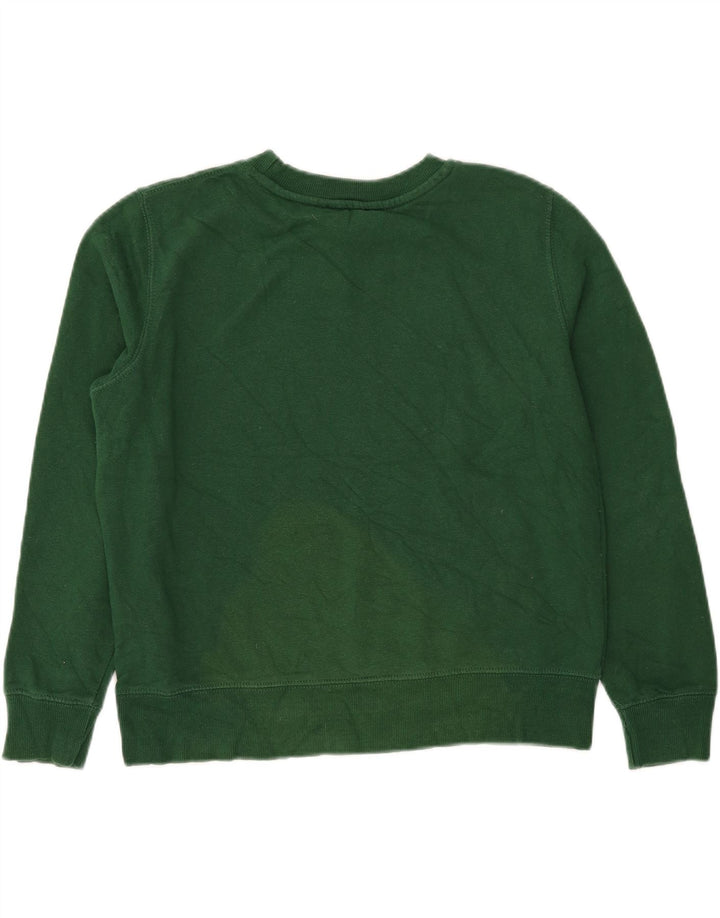 Zara Femme Sweatshirt Jumper UK 16 Large Vert Coton