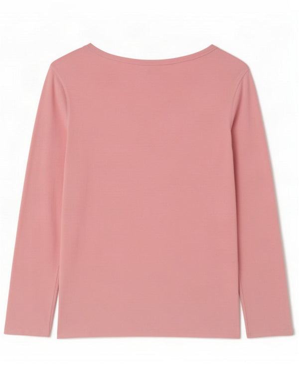 Gap Top Femme Manches Longues UK 14 Large Rose Coton