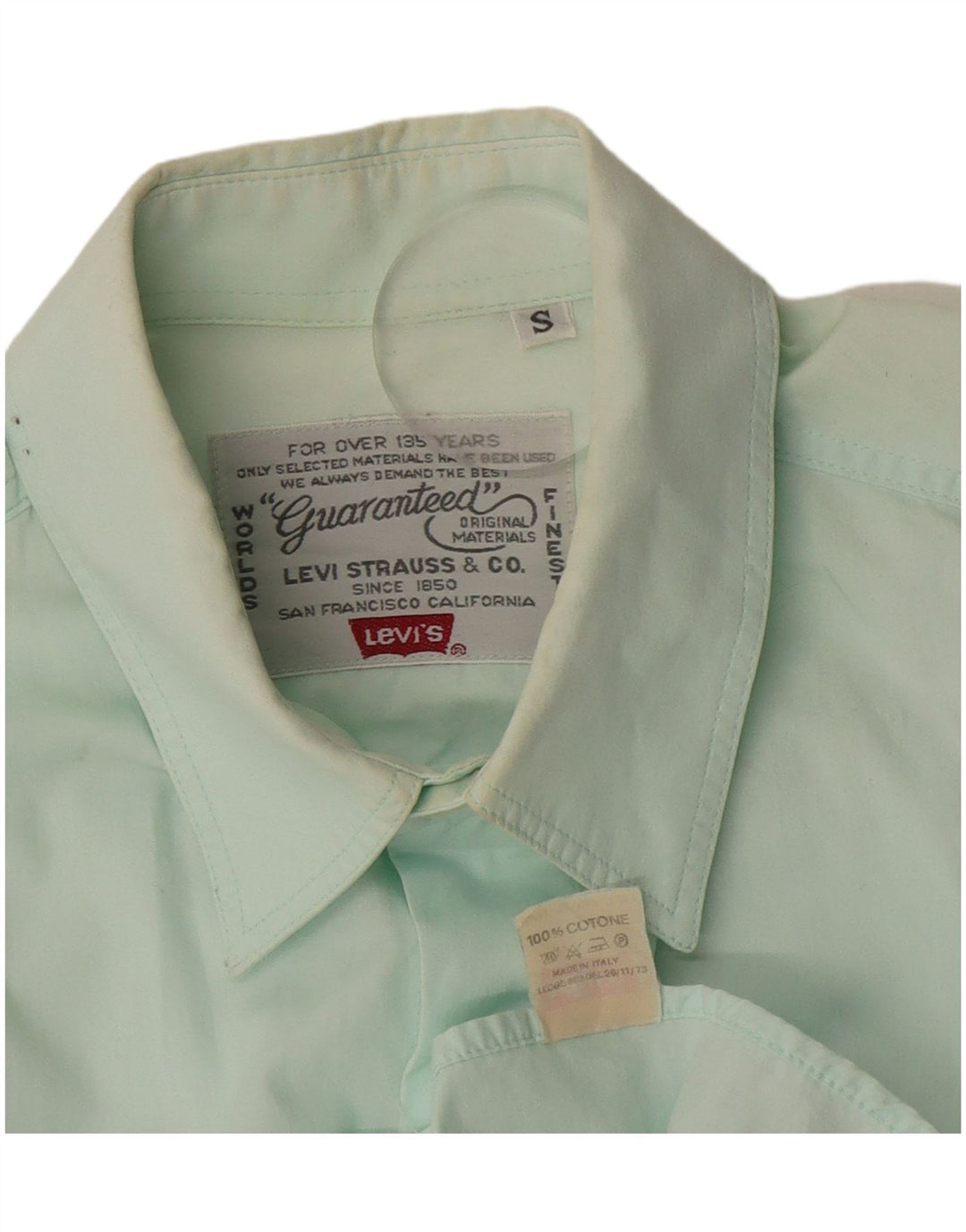 Levi's Chemise Small Turquoise Coton Homme