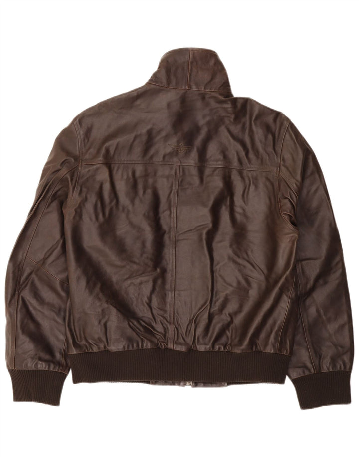 Dockers Veste en cuir pour homme UK 40 Large Marron