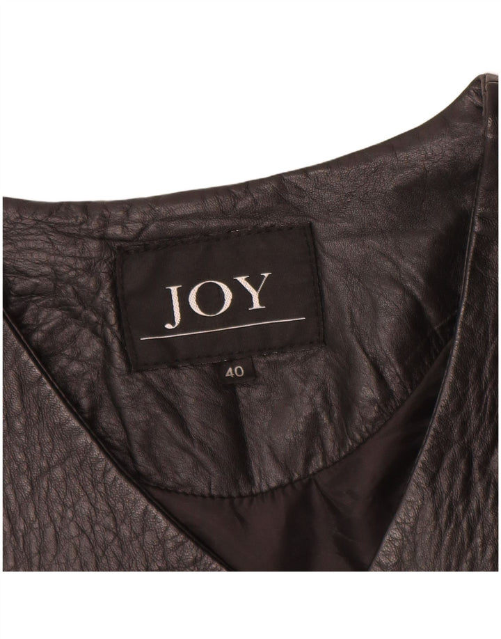 Joy Veste en cuir pour femme EU 40 Cuir noir moyen
