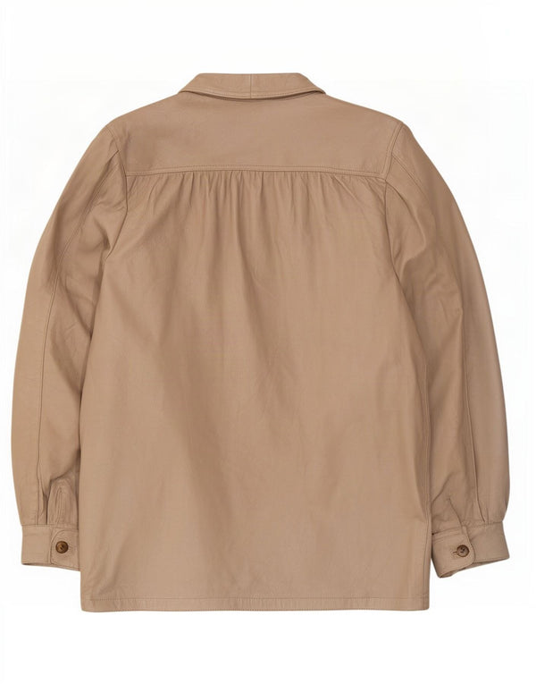 Lavorazione Artigiana Veste en cuir pour femme UK 14 Beige moyen imprimé animal