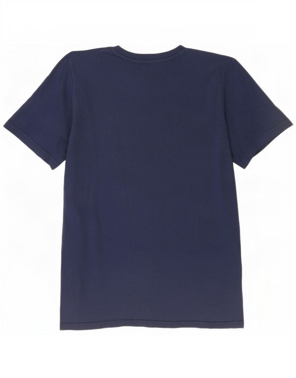 Ellesse T-Shirt Graphique Haut Large Bleu Marine Rayé Coton Homme
