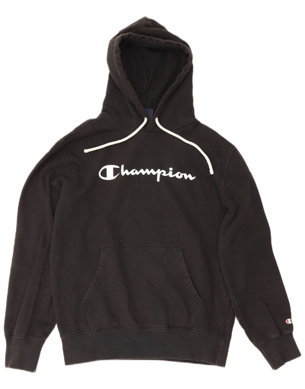 Champion Pull à capuche graphique pour homme Grand coton noir