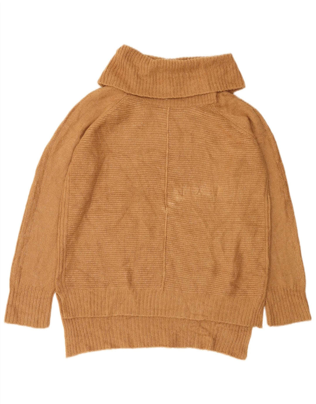Oasis Pull surdimensionné à col roulé pour femme UK 10 Petit Acrylique Beige