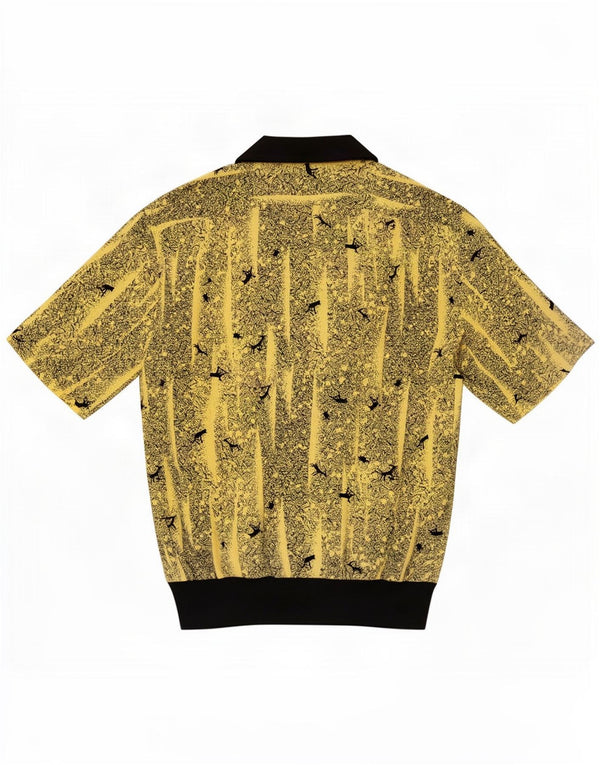 Desiree Chemise pull surdimensionnée à motif abstrait pour femme UK 14 Large Jaune