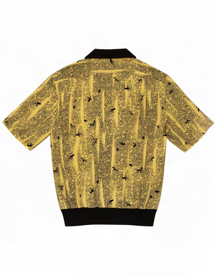 Desiree Chemise pull surdimensionnée à motif abstrait pour femme UK 14 Large Jaune