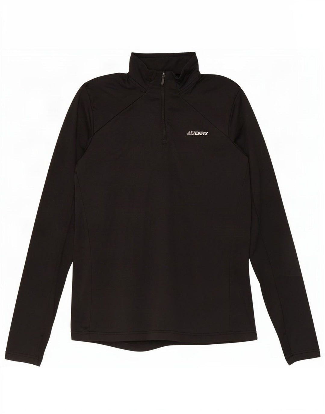 Adidas Femme Terrex Zip Neck Pull Survêtement Top UK 16 Large Noir