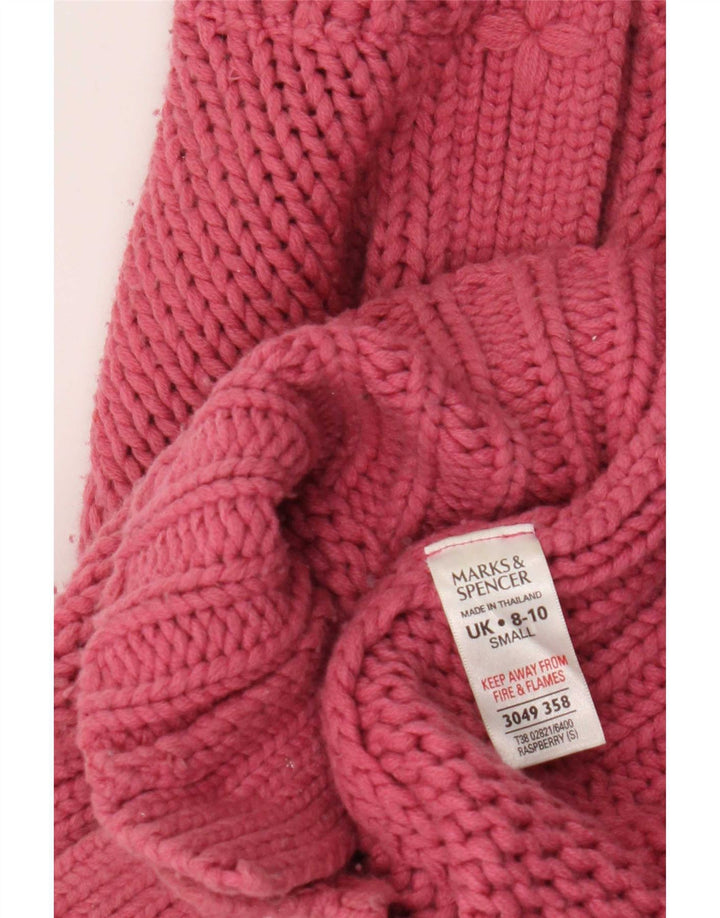 Marks & Spencer Pull Cardigan Coupe Régulière pour Femme UK 8/10 Petit Rose