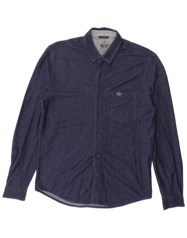 Dockers Chemise Slim Fit Flex Homme Bleu Marine Moyen