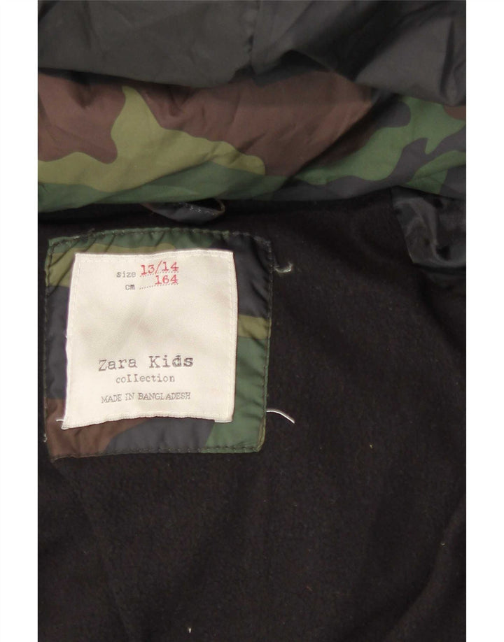 Veste matelassée à capuche Zara garçon 13-14 ans camouflage multicolore