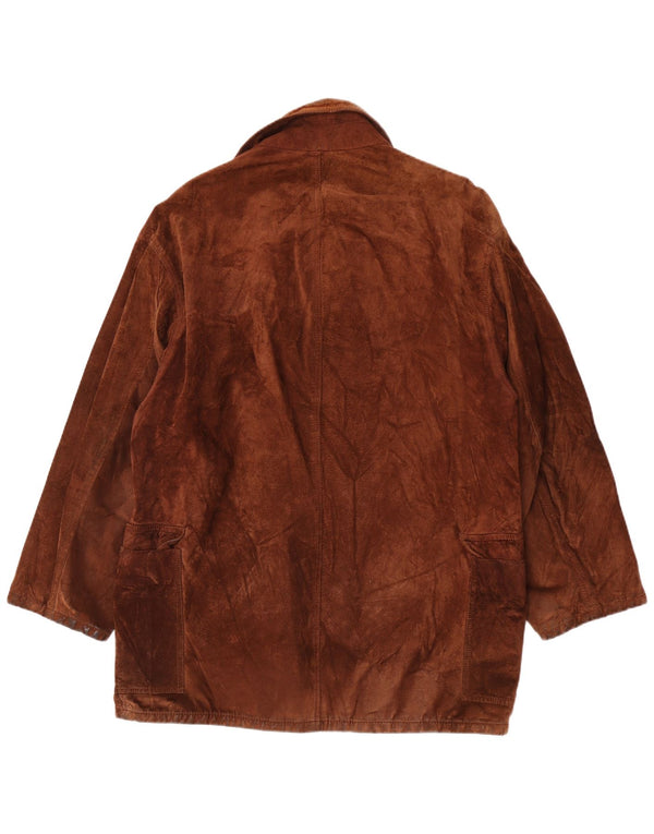 pardessus en daim femme vintage UK 18 XL Marron