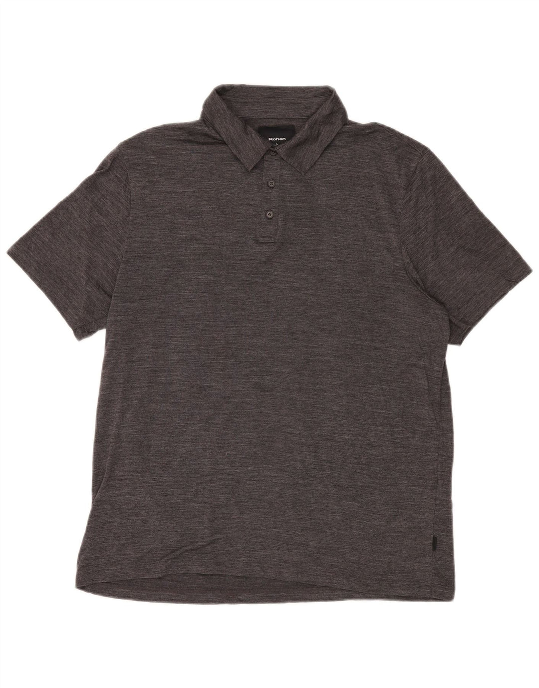 Rohan Polo Homme Large Gris Moucheté Laine Mérinos
