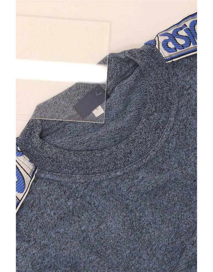 Asics Homme Regular Graphic T-Shirt Haut Large Bleu Colorblock