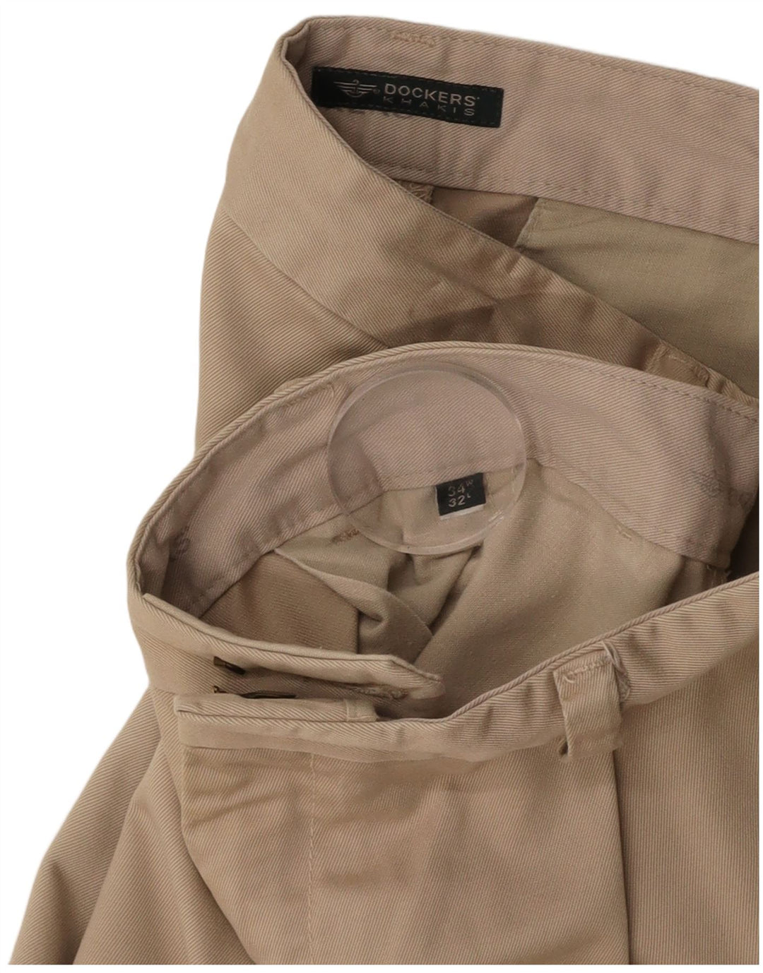 DOCKERS Pantalon Chino Coupe Ample Khakis Homme W34 L32 Beige