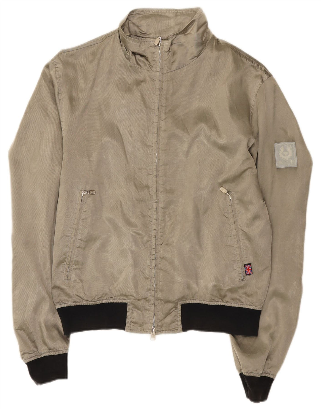 Belstaff Veste Bomber Femme UK 14 Gris Moyen Colorblock Nylon